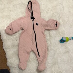 Carhartt Pink Quilted Kids Footie